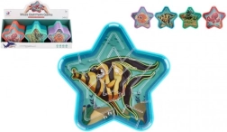 Teddies lodīšu labirints zvaigzne – kabatas galda spēle bērniem (krāsu mikss)