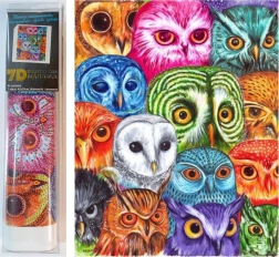 Diamond Painting Owl Collage 30 × 40 cm