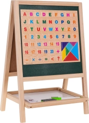 Koka abpusēja tāfele ar piederumiem