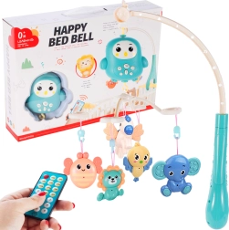 Karuselis ar pūcīti un dzīvnieciņiem ar tālvadības pulti