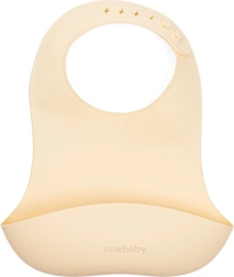 Silikona priekšautiņš NEW BABY bēšā krāsā