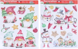 Logu dekorācijas Mix Ziemassvētki 41 × 29 cm