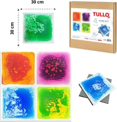 Plīša sensorie paklājiņi Tullo – 4 gabali