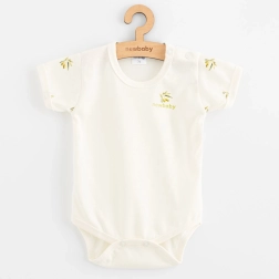 Baby bodysuit with short sleeves made of organic cotton New Baby Olives, size 74 (6–9 months)