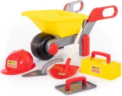 Bērnu būvniecības komplekts Wader Polesie ar ķerru