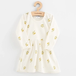 Baby dress from organic cotton with long sleeves NEW BABY Olives