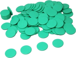 Zaļas spēļu žetoni Wissner 100 gab.