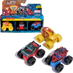 3 mini monster trucku komplekts MARVEL – IRON MAN, VENOM un SPIDER-MAN (1:87) no Spin Master