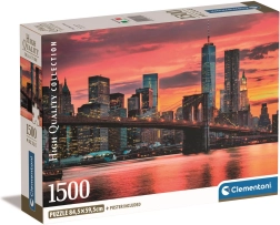 Puzle 1500 gabali kompaktajā iepakojumā – East River krēslā