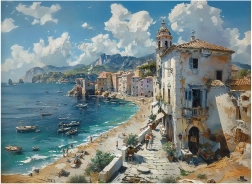ANATOLIAN Puzzle Village by the Sea 1000 pieces