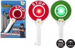 Policijas plastmasas plāksnīte ar gaismu