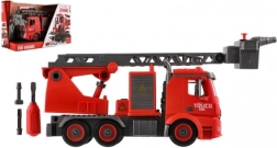 Skrūvējama ugunsdzēsēju mašīna 36 cm ar gaismu un skaņu, lej ūdeni