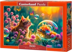 Puzzle 500 Pieces Magical Morning with Cats