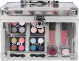 Zmile kosmētikas koferītis Acrylic – caurspīdīga make-up komplekts 42 gab.