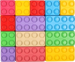 Būvkomplekts krāsainas ķieģelītes junioriem 60 gab. MARIOINEX