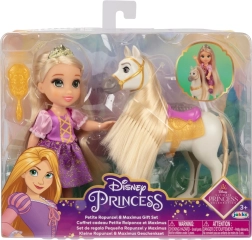 Princese RAPUNZEL vai BELLE ar zirdziņu un ķemmi, lelle 15 cm