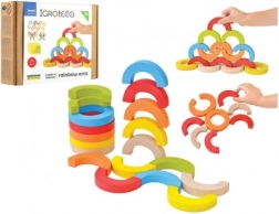 Koka līdzsvara mozaīka – varavīksnes loki, 24 detaļas