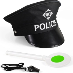 Komplekts mazajam policistam ar zīmīti un svilpi