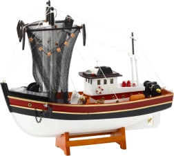 Decorative Model of Fishing Boat with Fishing Net 38x31cm