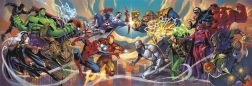 Panorāmas puzle Marvel: Varoņi pret ļaundariem, 1000 gabali