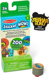 Sticker Wow rezerves kasete + mini grāmatiņa – dinozauri