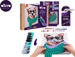 Okto gleznošana pēc numuriem un 3D modelēšana – glezna Fashion Corgi 30 × 40 cm