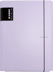 3-flap laminated folder with elastic band Pastelini – Purple