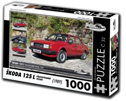 Puzzle Retro Cars Škoda 125 L right-hand drive (1989) – 1000 pieces