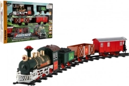 Vilciena komplekts ar skaņu un gaismām, darbināms ar baterijām