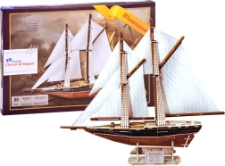3D puzle burinieks BLUENOSE – koka kuģa modelis