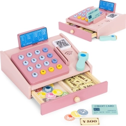 Koka kase bērniem ar skeneri, monētām un maksājumu karti
