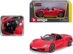 Bburago Porsche 918 Spyder sarkans modelis 1:24