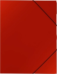 Plastic folder with elastic band A4, red