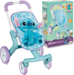Disney Lilo & Stitch leļļu ratiņi ar plīša rotaļlietu STITCH no Smoby