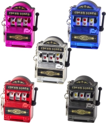 Atslēgu piekariņš mini spēļu automāts ar slotu, kustīga svira, krāsu mikss