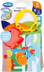 Playgro piekarināmā grāmatiņa ratiņiem ar košļājamo
