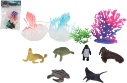 Jūras dzīvnieku un koraļu komplekts