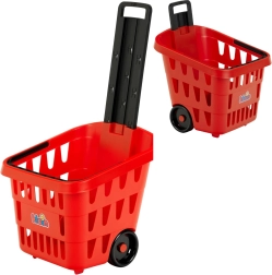 Sarkanais bērnu iepirkumu ratiņš THEO KLEIN