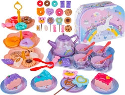 Bērnu tējas servīze Magic Unicorn koferītī – 48 detaļas