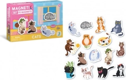 Magnēti ar kaķu motīvu kastītē