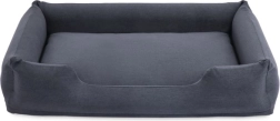 Plush bed for small dogs with removable cover