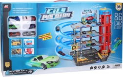 Stāvlaukuma stacija ar 6 metāla mašīnītēm 55 × 40 × 44 cm