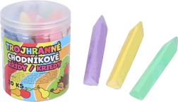 Krāsainas trīsstūrveida ietvju krītiņi, 20 gab.