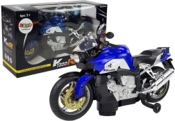 Elektriskais bērnu motocikls zilā krāsā