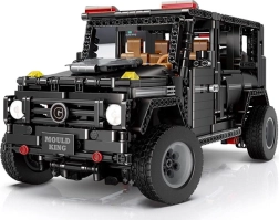 Bezceļa auto komplekts 1:10, 1722 detaļas – melns