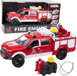 Fire truck with water sprayer, lights and sounds 1:12 red-white