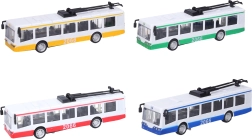 Metāla trolejbuss ar gaismas un skaņas efektiem 16 cm