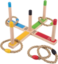 Koka gredzenu mešanas spēle BIGJIGS TOYS