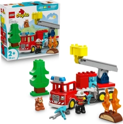 LEGO DUPLO ugunsdzēsēju auto ar šļūteni un ugunsdzēsēju
