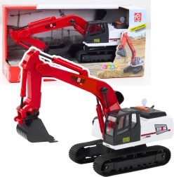 Gumijveļu kāpurķēžu ekskavators ar rotējošu kabīni un kustīgu kausu